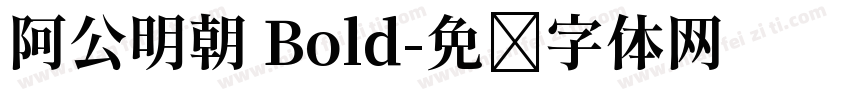 阿公明朝 Bold字体转换